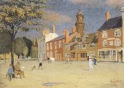 Joseph E.Southall The Green at Banbury oil painting